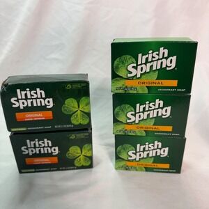 Irish Spring Original Deodorant Soap Bar  5 Pack Bars  NO linseed